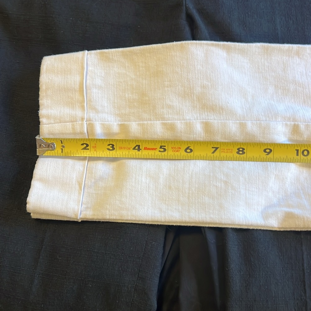 Ann Taylor linen cotton blend white cuffed pants - Picture 8 of 9
